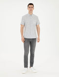 Grey Regular Fit Short Sleeve Shirt