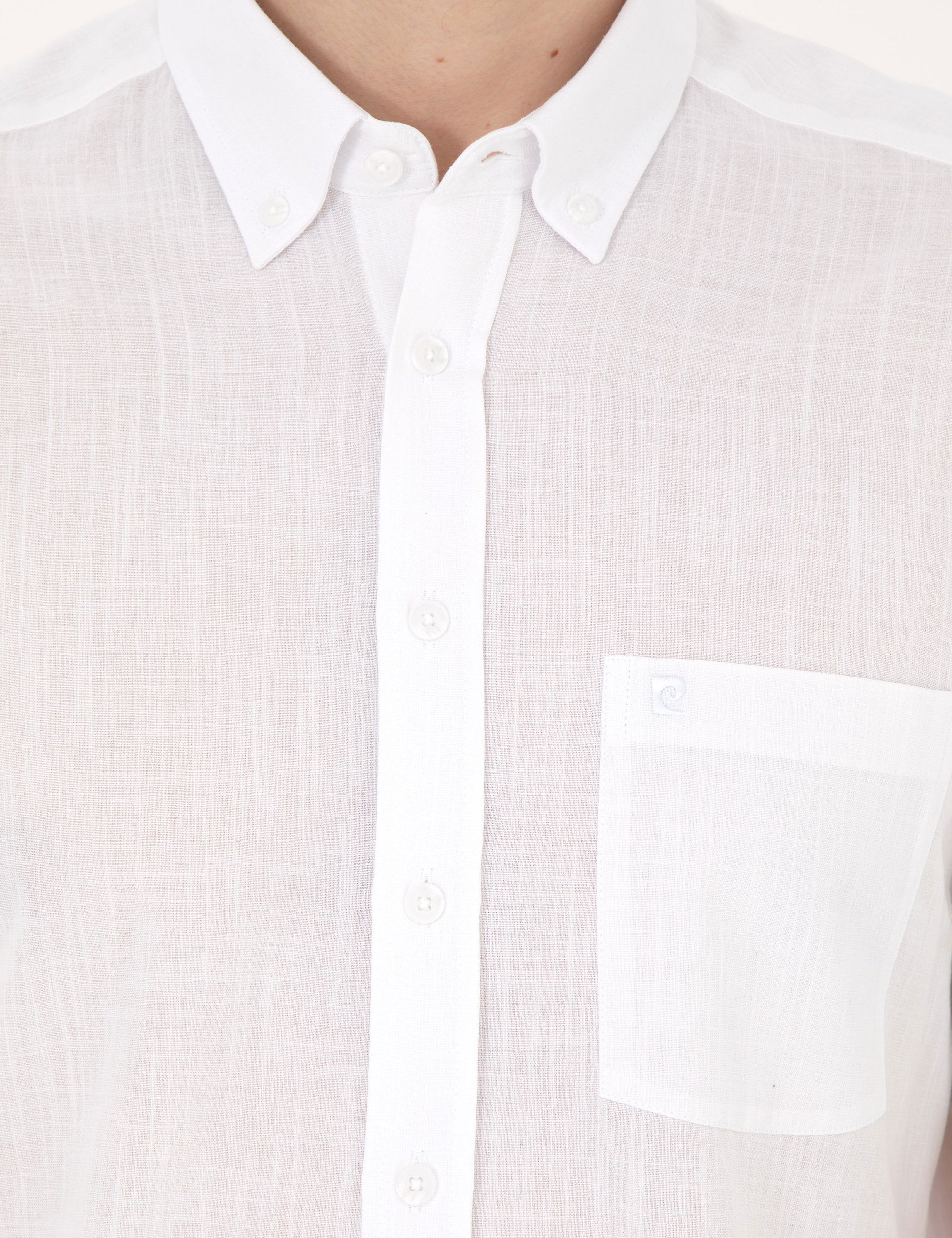 White Regular Fit Short Sleeve Shirt
