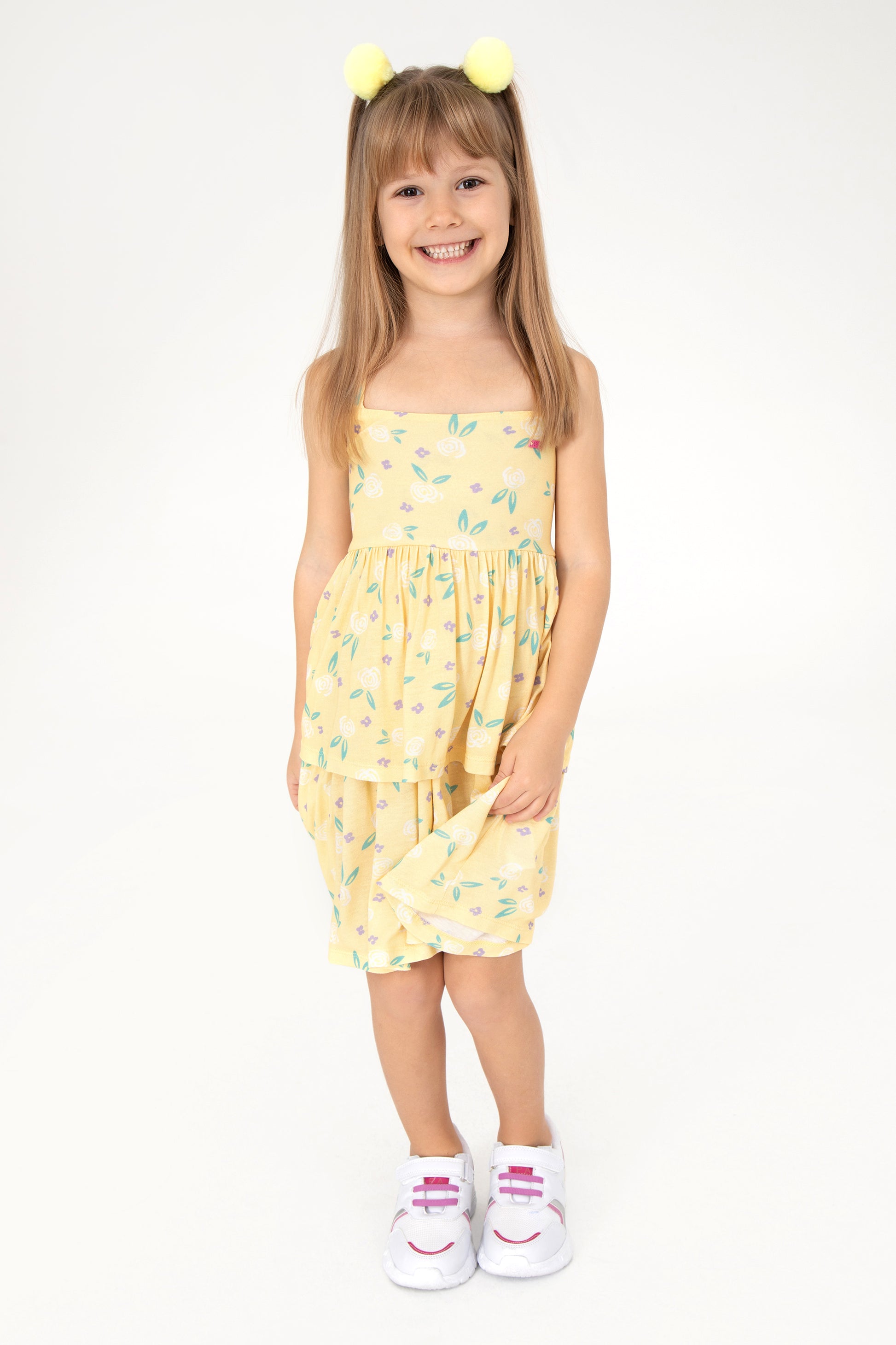 Girl's Yellow Knitted Dress