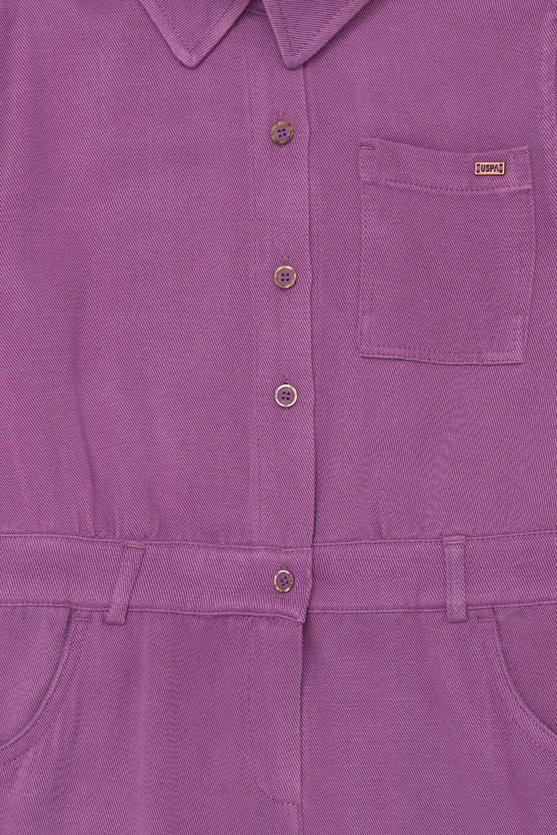 Girl's Violet Knitted Dress