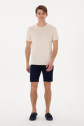 Men's Slim Fit Crew Neck Stone T-Shirt
