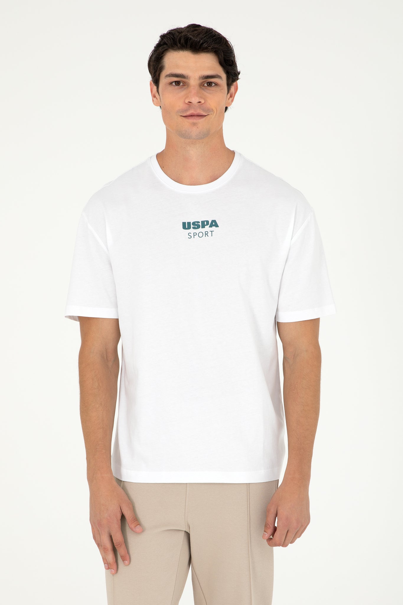 Men's Comfort Fit Crew Neck White T-Shirt