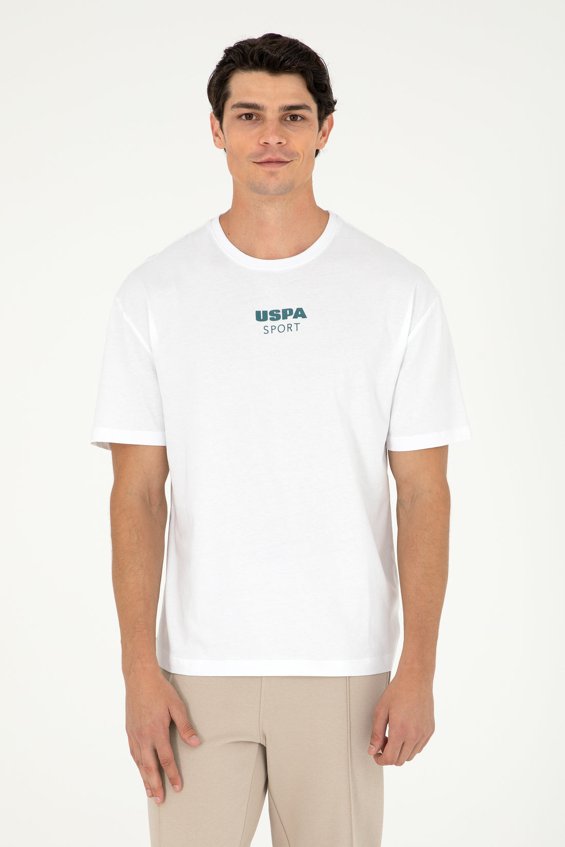 Men's Comfort Fit Crew Neck White T-Shirt