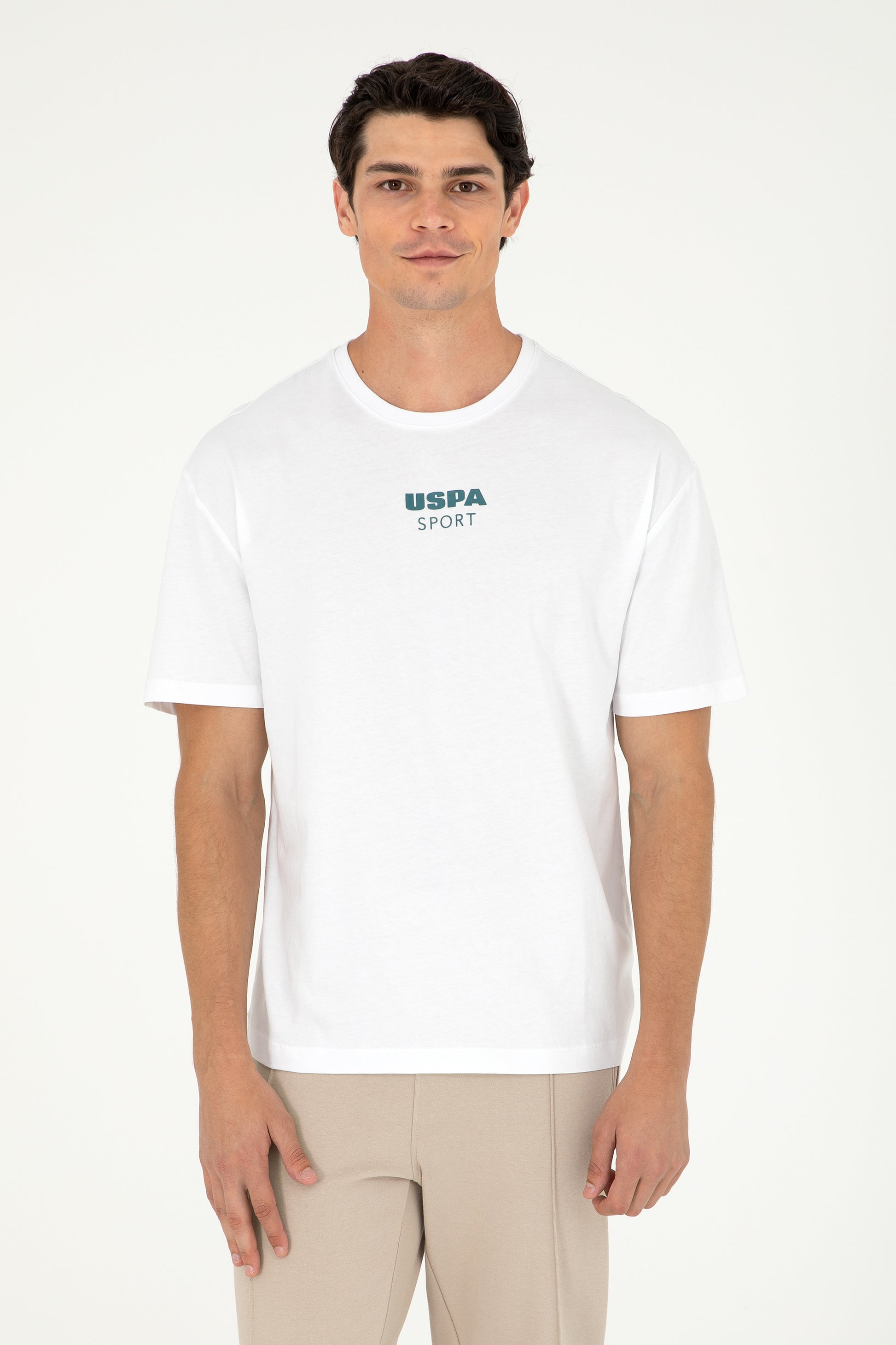 Men's Comfort Fit Crew Neck White T-Shirt