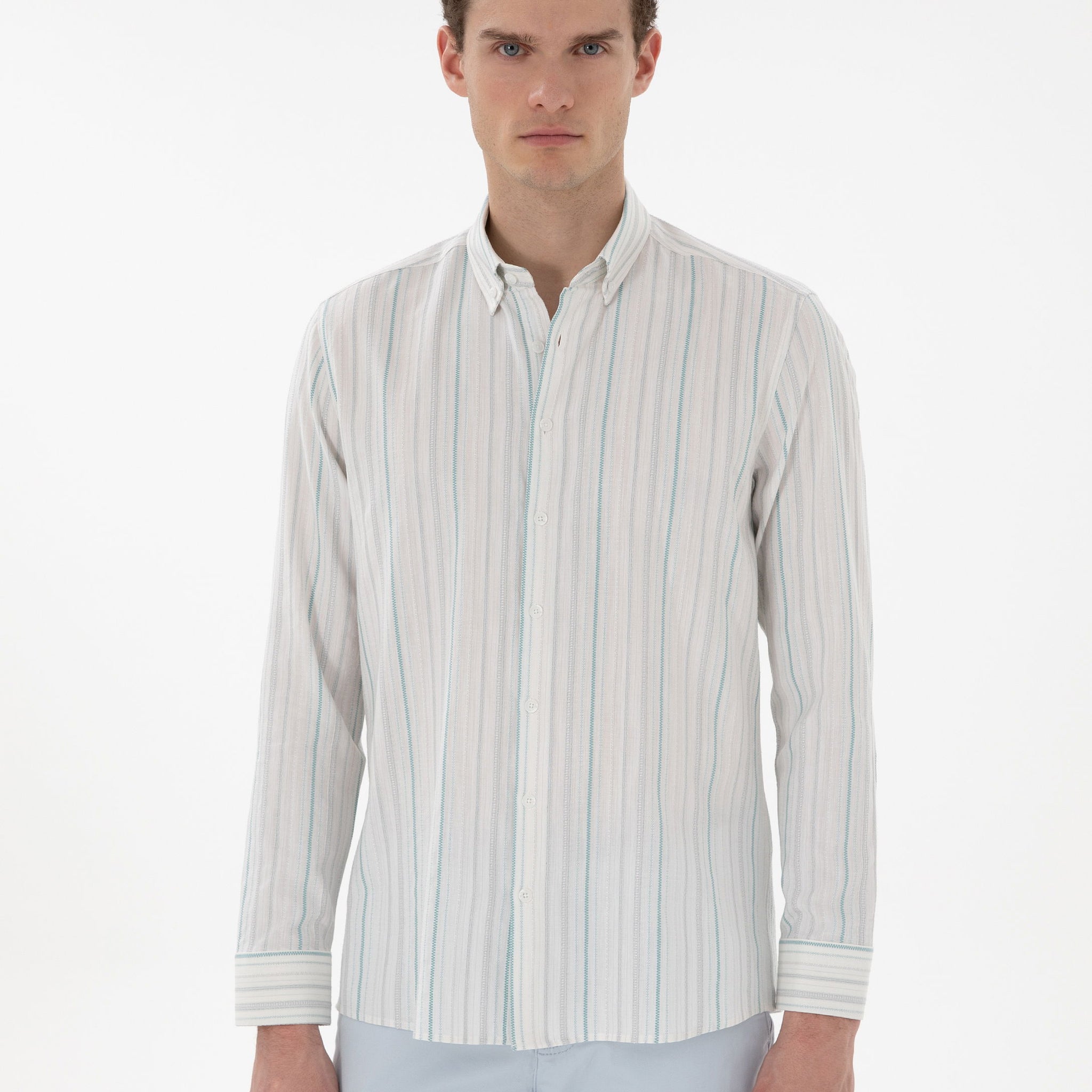 Mint Regular Fit Long Sleeve Shirt