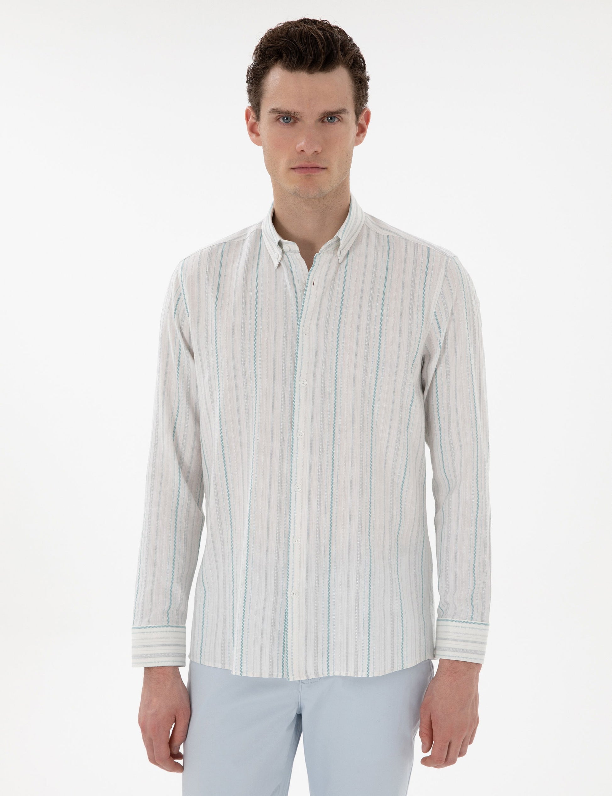 Mint Regular Fit Long Sleeve Shirt