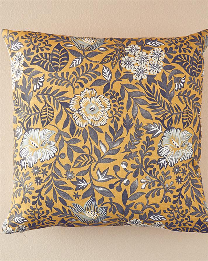 Adra Woven Cushion Cover Mustard