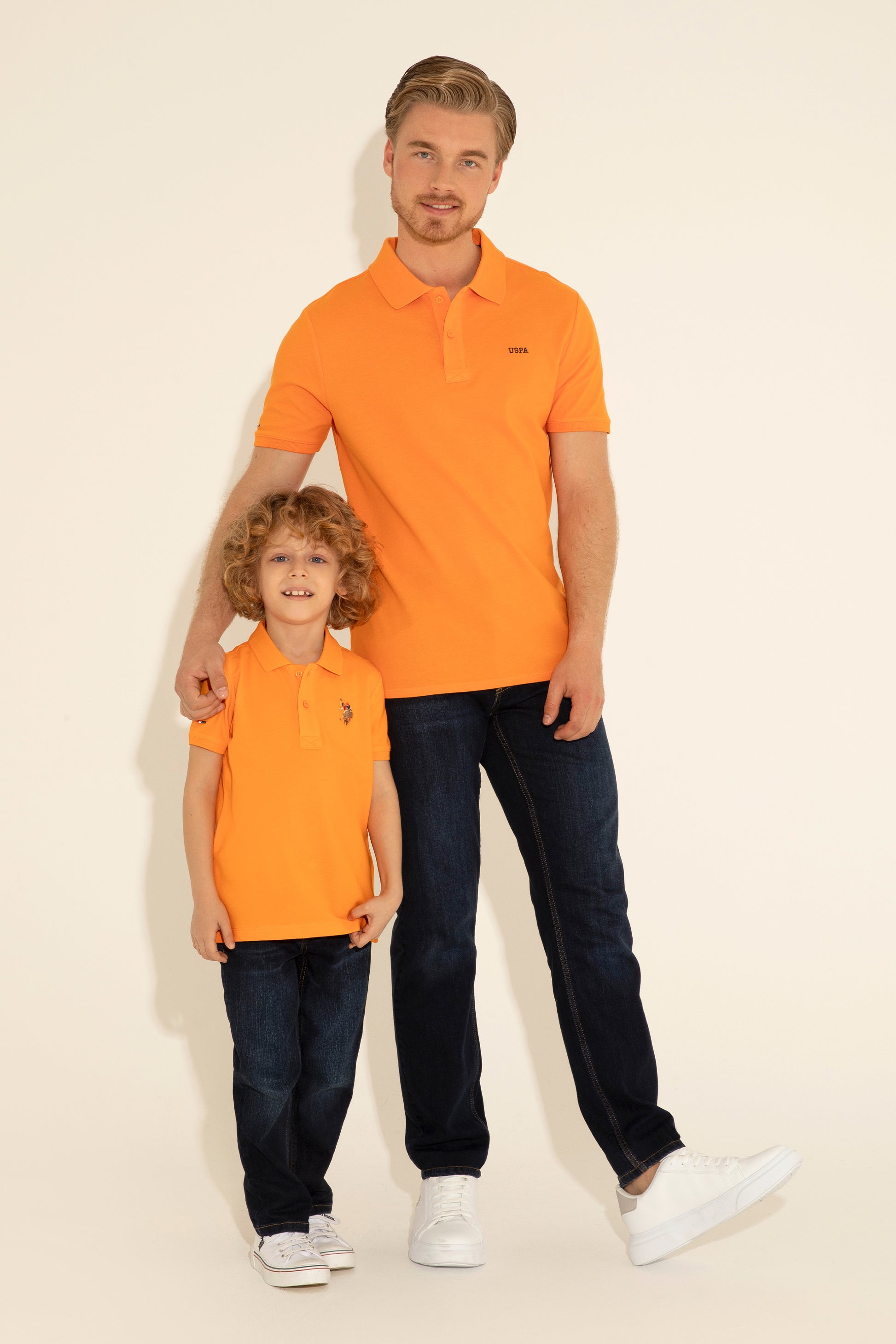 Men's Orange Basic T-Shirt