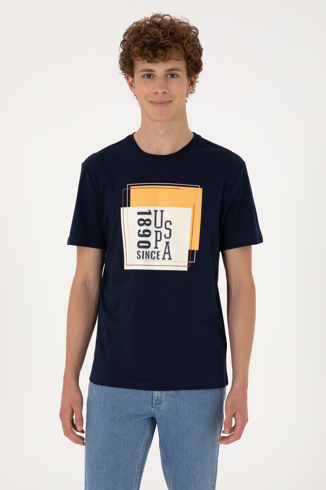 Men's Regular Fit Crew Neck Navy T-Shirt