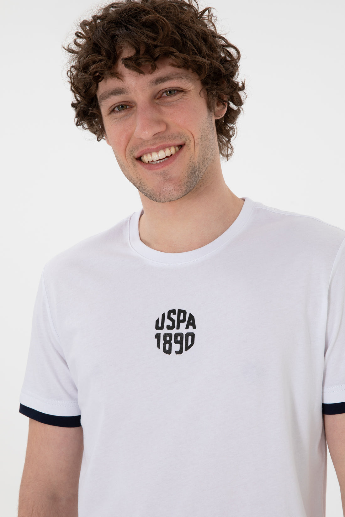 Men's Regular Fit Crew Neck White T-Shirt