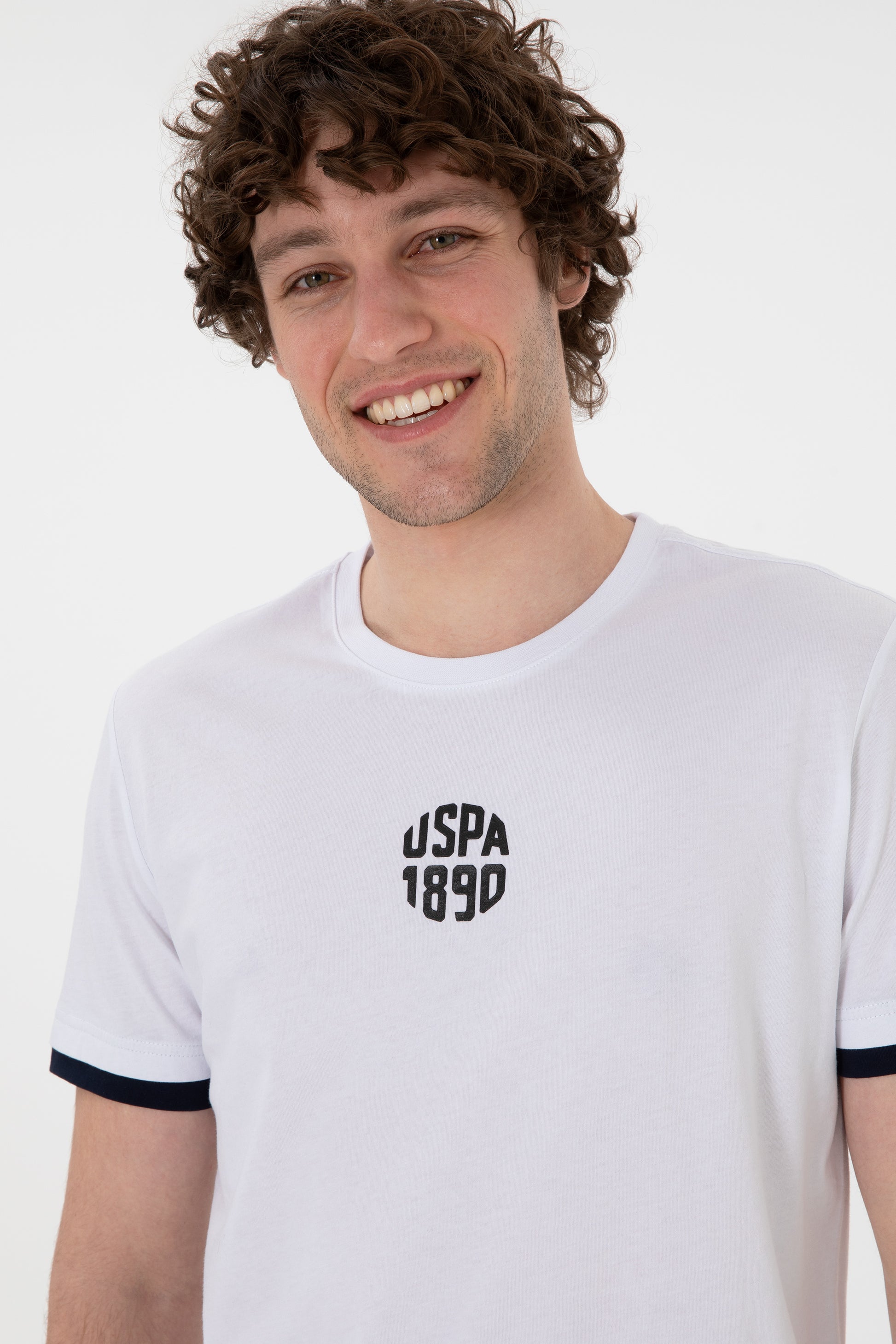 Men's Regular Fit Crew Neck White T-Shirt