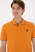 Men's Regular Fit Polo Neck Tile Basic T-Shirt