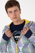 Men's Light Grey Knitted Cardigan