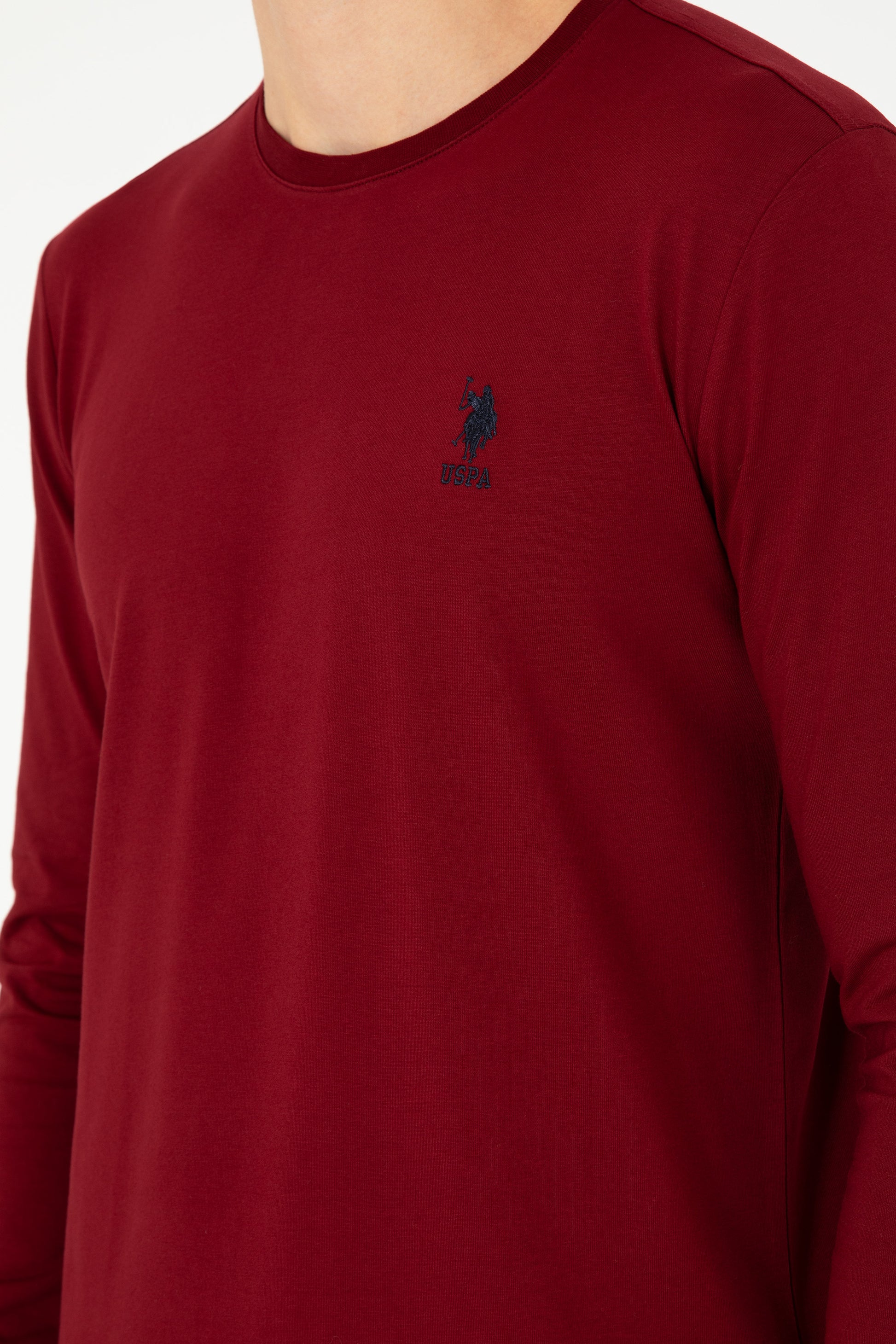 Men's Burgundy Basic Sweatshirt