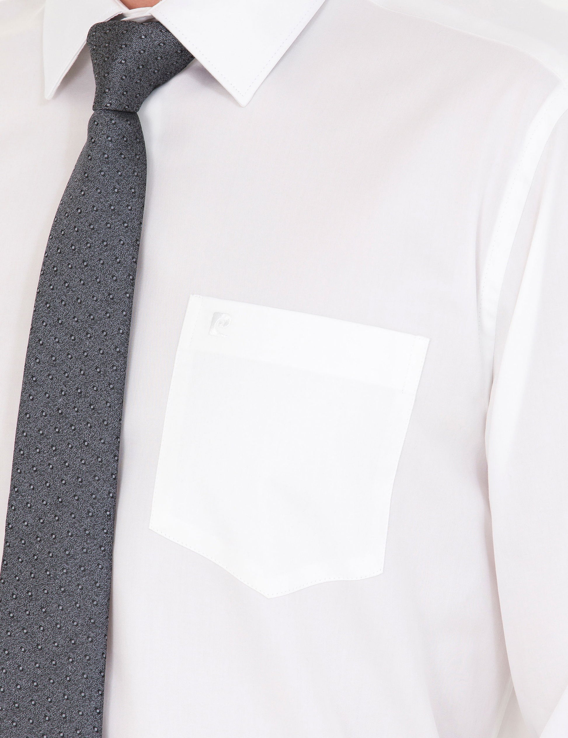 White Regular Fit Long Sleeve Basic Shirt