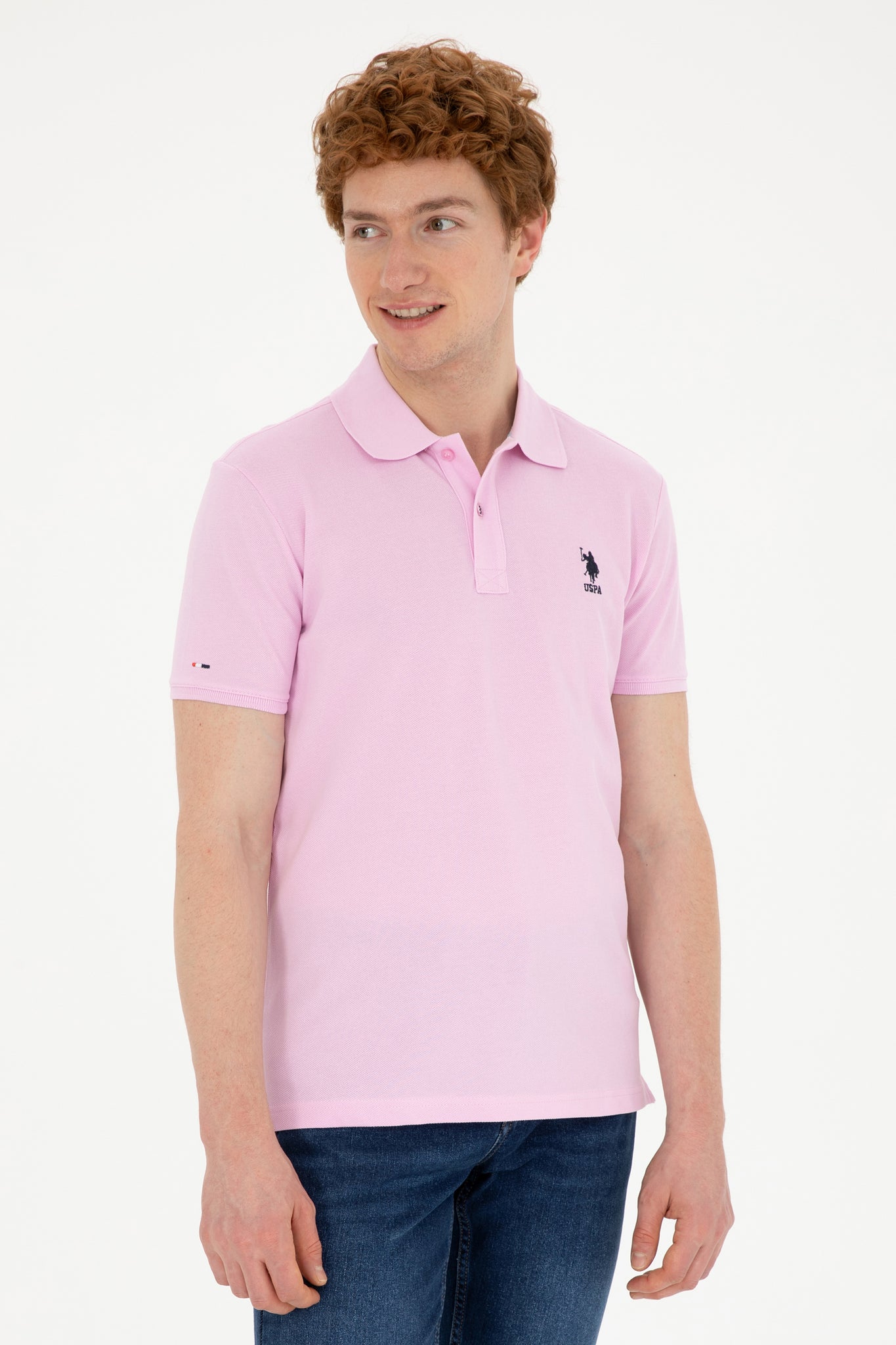 Men's Pink Basic T-Shirt