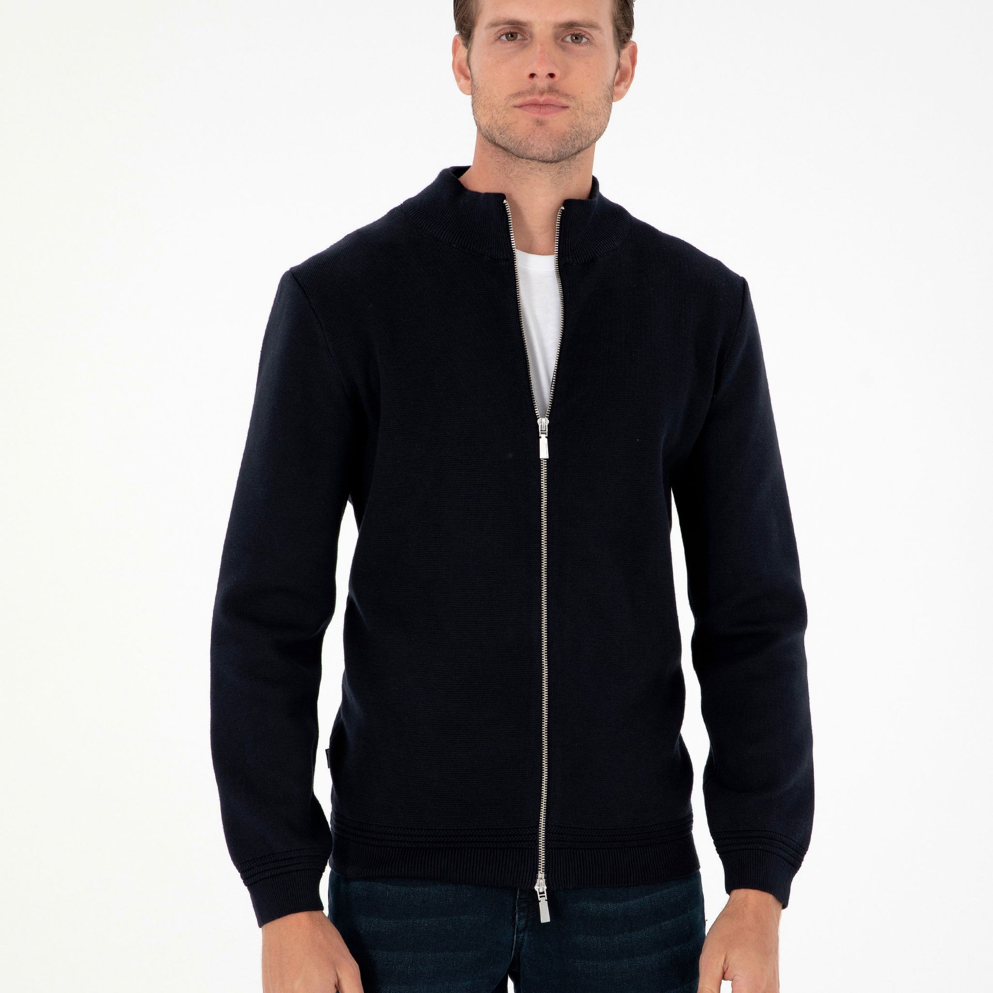 Navy Regular Fit Sweater Cardigan