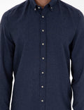 Navy Blue Slim Fit Long Sleeve Shirt