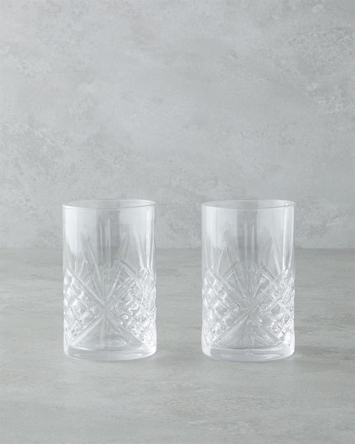 Agolde Glass 2 Pcs Soft Drink Glass Transparent