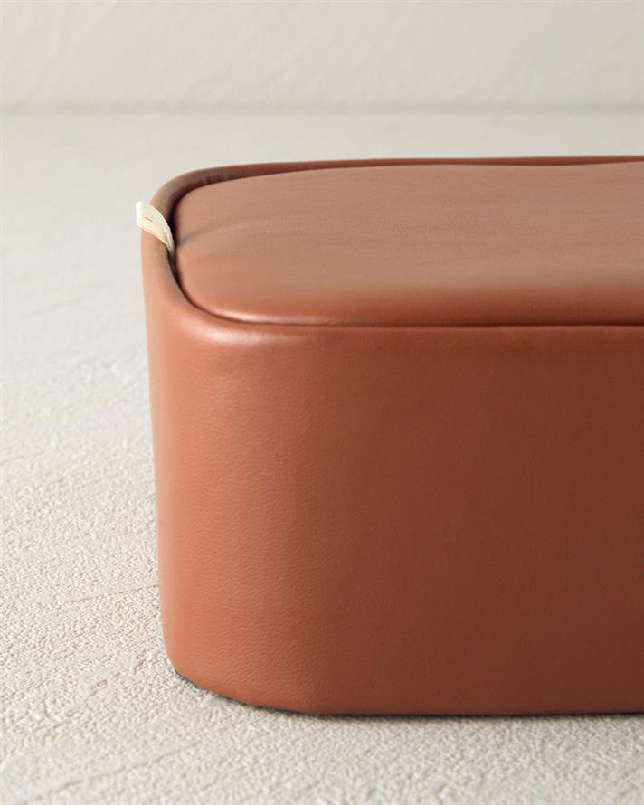 Aidan Leather Jewelry Box Light Brown