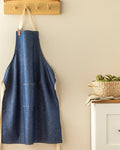 Alas Cotton Kitchen Apron Navy Blue