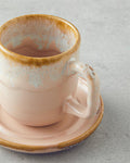 Alicent Ceramic 4 Pieces 2 Seater Double Coffee Cup Set 150 ml Powder