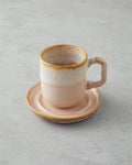 Alicent Ceramic 4 Pieces 2 Seater Double Coffee Cup Set 150 ml Powder