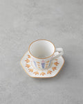 Amara Bone Porcelain 4 Pieces 2 Seater Coffee Cup Set 80 ml Colorful