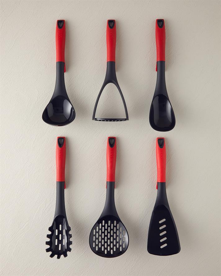 Amara Plastic Spoons Serving Utensils 32 cm Red