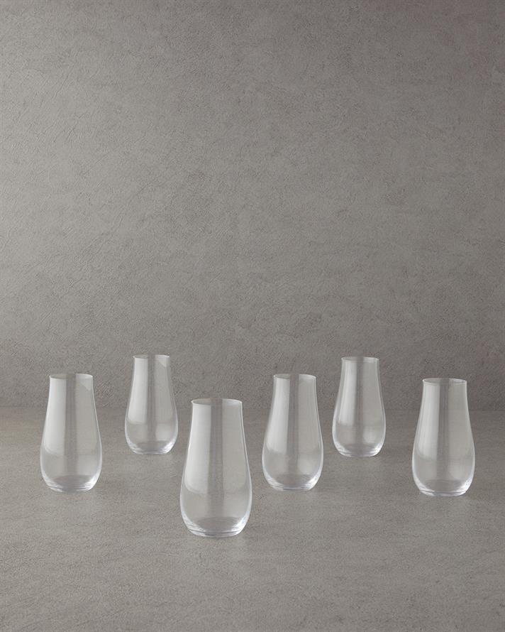 Amelia Crystalline Set of 6 Cups 340 ml Clear