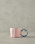 Angled New Bone China Mug Light Pink