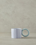 Angled New Bone China Mug Purple