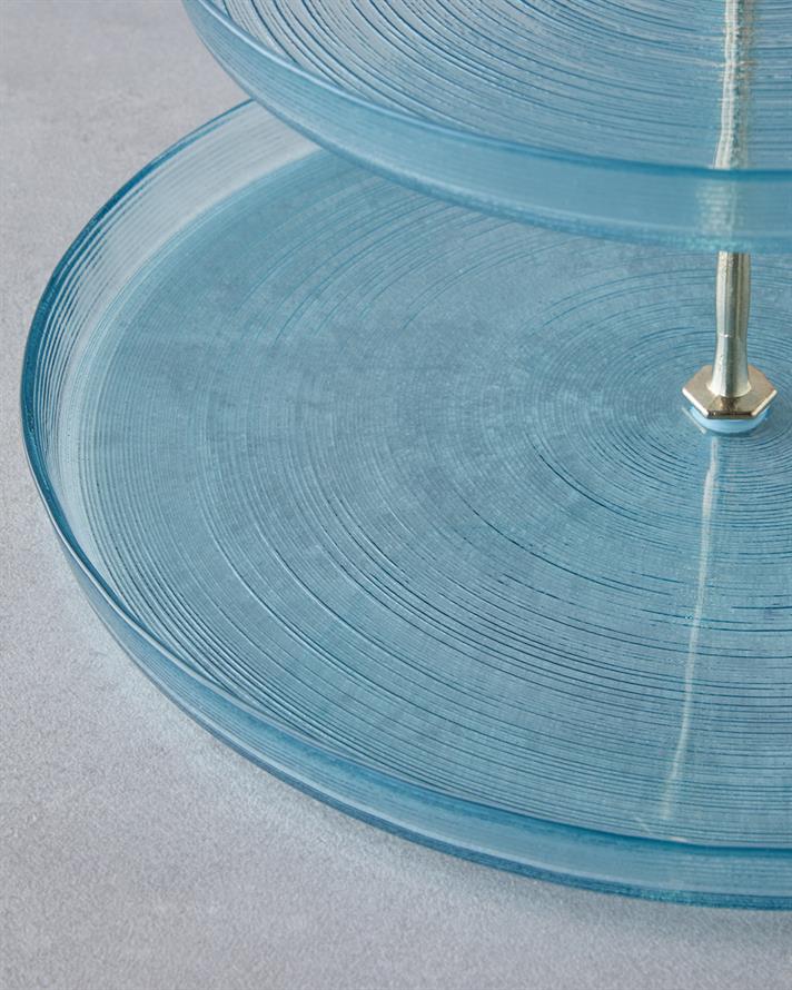 Aquacrest Glass Floor Serving 21x28 cm Blue