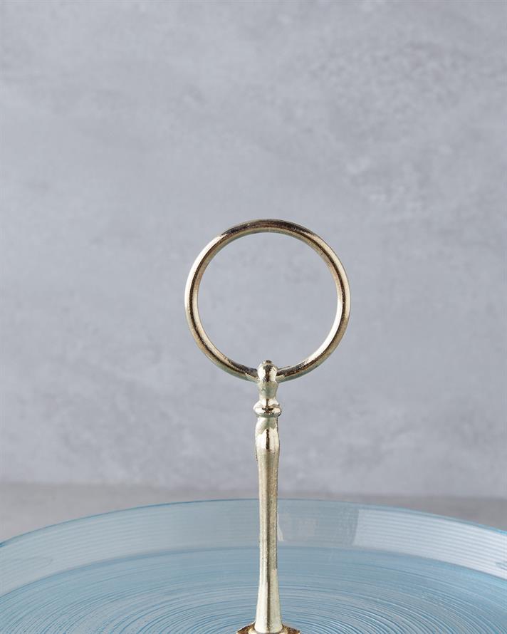 Aquacrest Glass Floor Serving 21x28 cm Blue