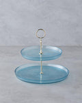 Aquacrest Glass Floor Serving 21x28 cm Blue