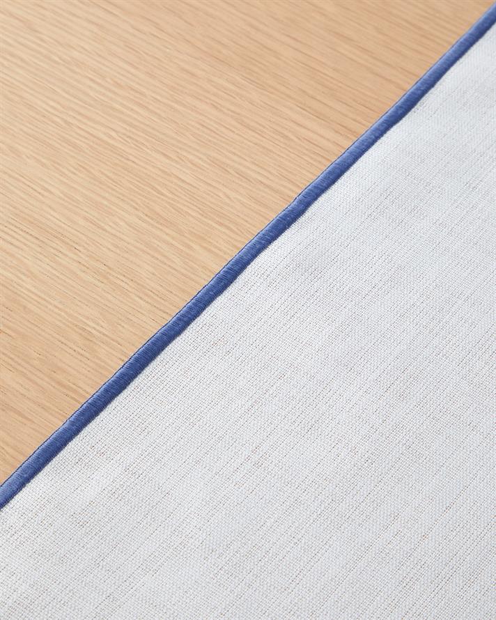 Arcane Polyester Runner 40x140 cm White - Navy