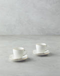 Aren Porcelain 4 Pieces 2 Person Coffee Cup Set 80 ml Gold