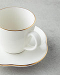 Aren Porcelain 4 Pieces 2 Person Coffee Cup Set 80 ml Gold
