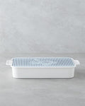 Artistic Garden Melamine Breakfast Set of 6 39x21 cm White - Navy