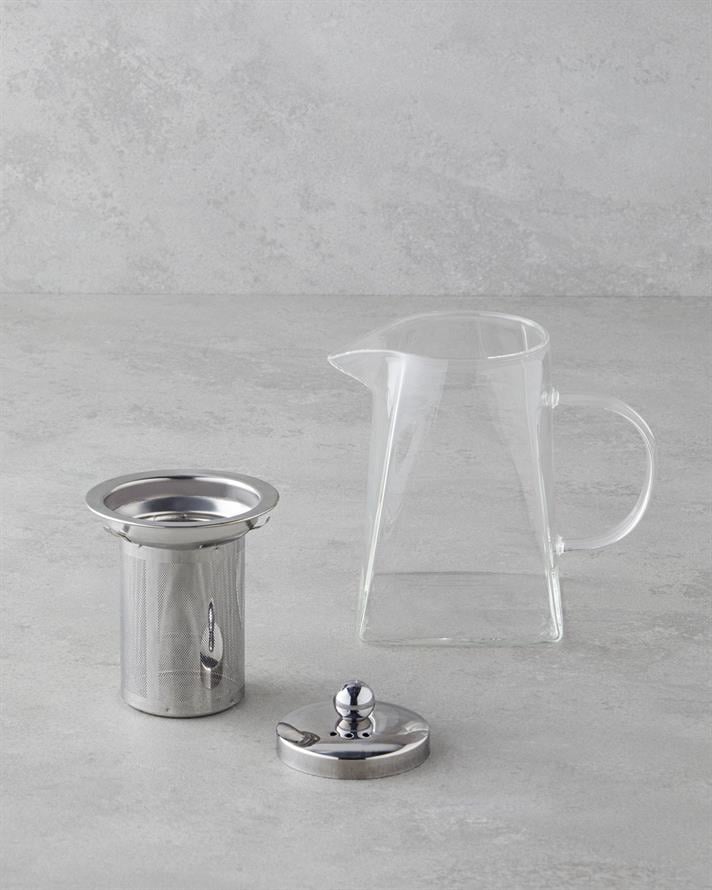 Artois Borosilicate Glass Strainer Teapot 750 ml Clear