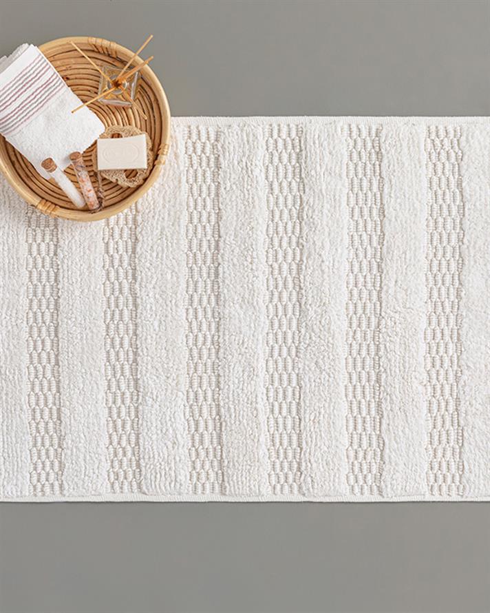 Ava Cotton Bath Mat Ecru