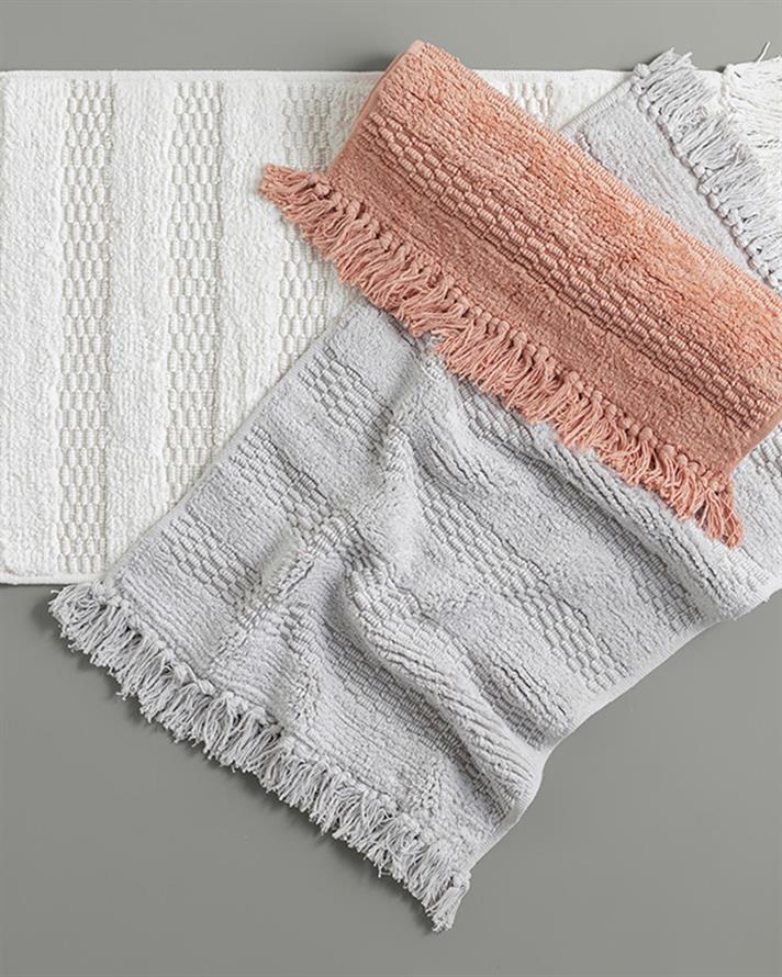 Ava Cotton Bath Mat Ecru