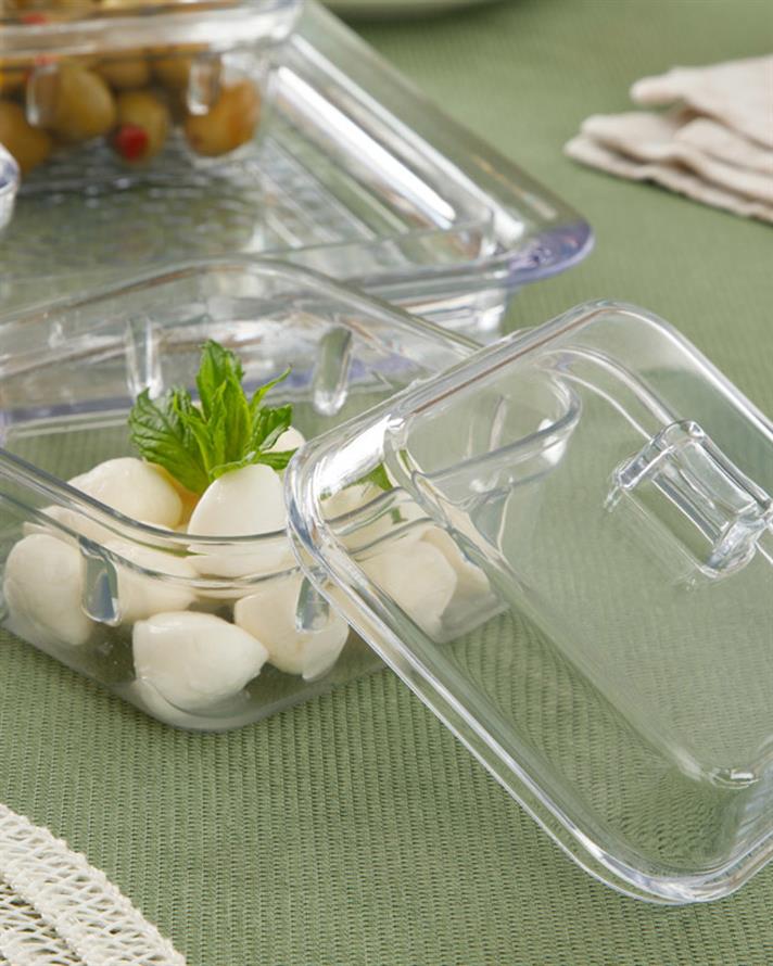 Axel Acrylic 6 Compartment Breakfast Tray 25x35 cm Transparent