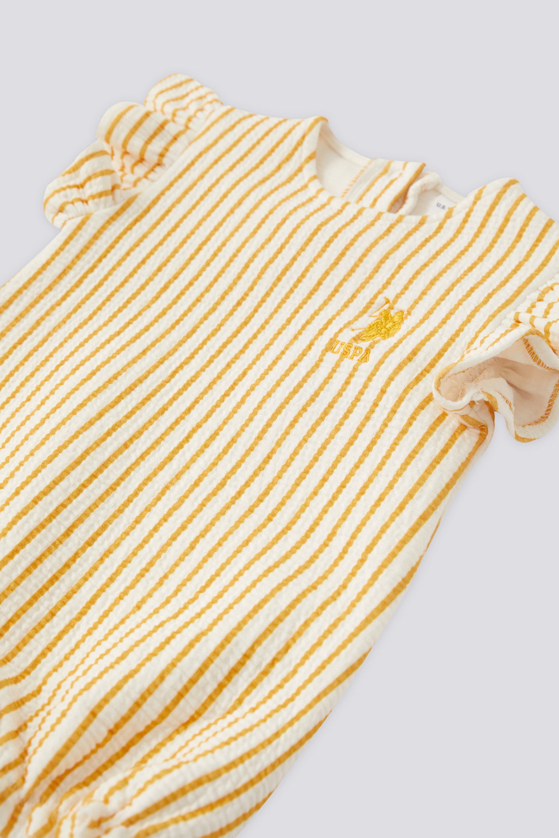 Baby Girl Yellow Ruffle Jumpsuit