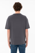 Men's Comfort Fit Crew Neck Anthracite T-Shirt