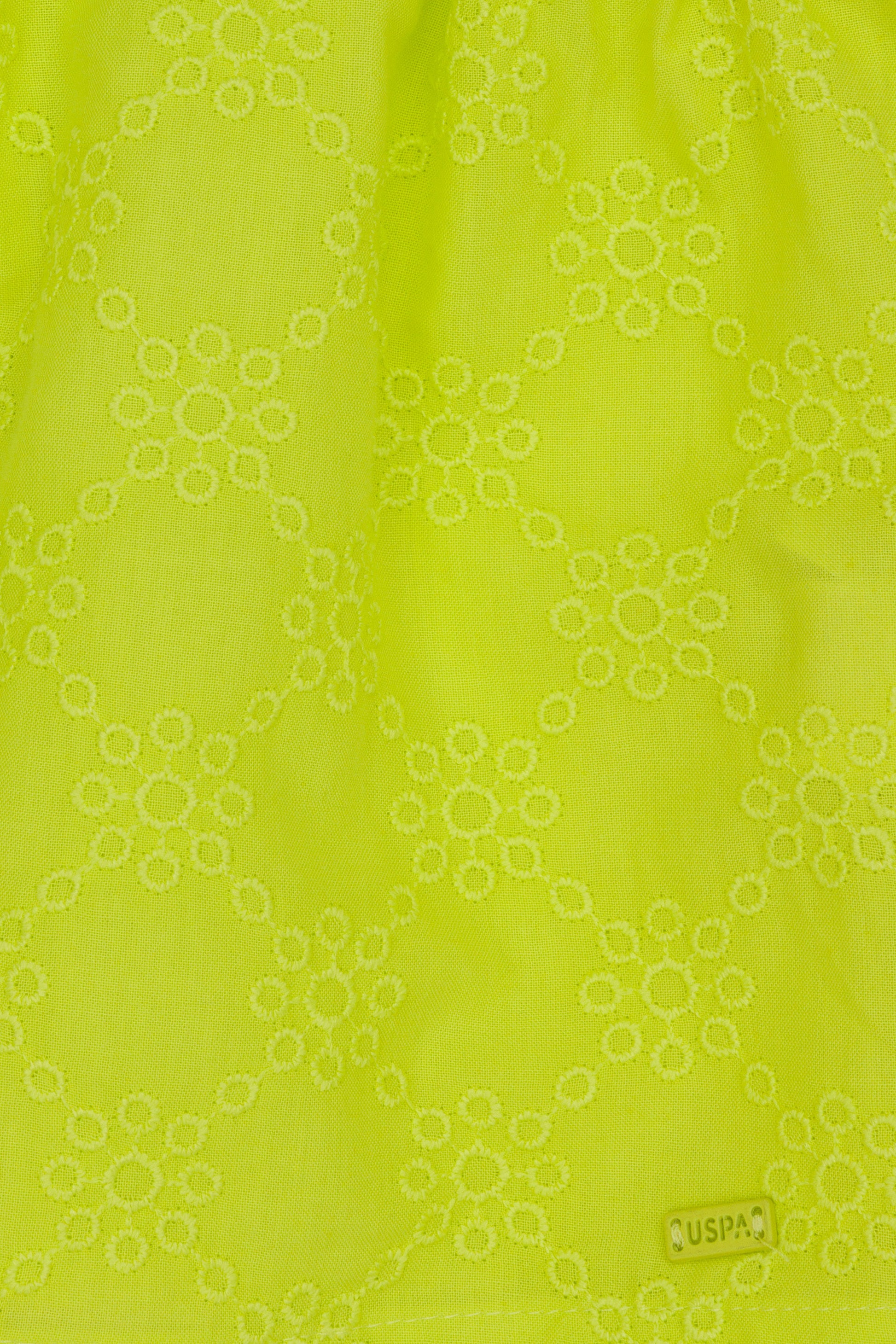 Girls' Neon Yellow Short Sleeve Shirt