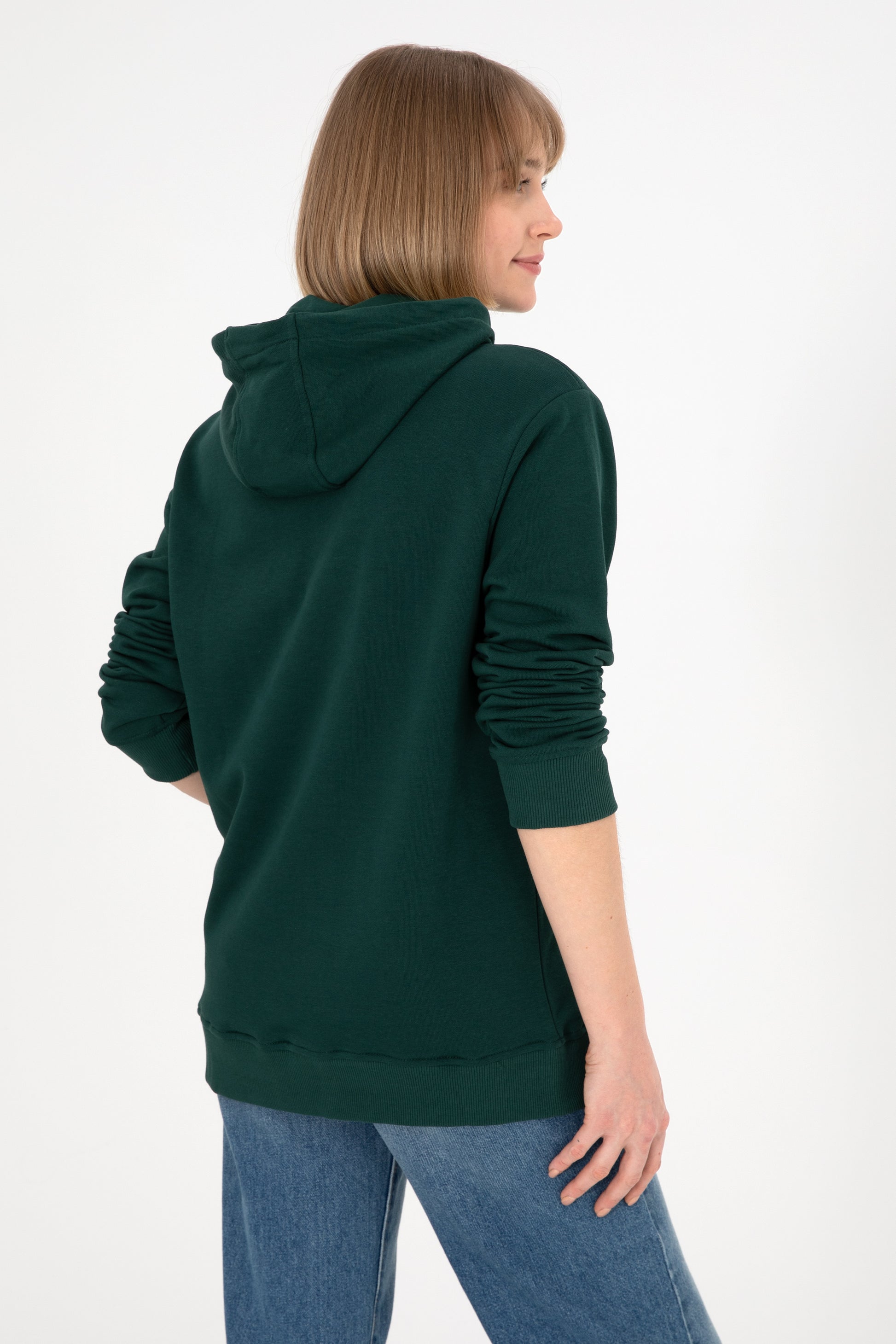 Men's Dark Green Basic Sweatshirt