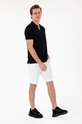 Men's Regular Fit Polo Neck Black Basic T-Shirt
