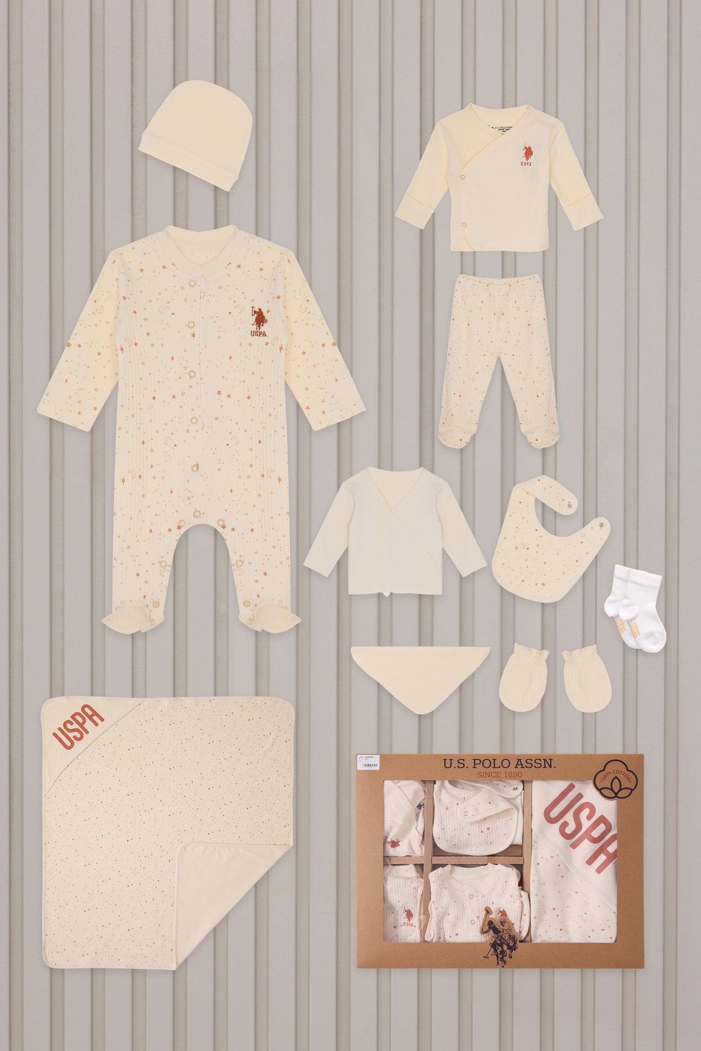 Baby Girl Cream Hospital Outlet Set of 10