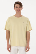 Men's Comfort Fit Crew Neck Light Khaki T-shirt T-shirt